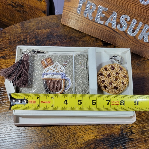 Rachel Zoe Silver Coin Purse with Cookie Charm - Picture 6 of 10